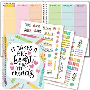 Colorful Undated Teacher Planner 2024-2025 - Homeschool Planner, Teacher Lesson Planner 2024-2025, Teacher Lesson Plan Book, Lesson Planner Book for Teacher, Teacher Planner Undated, Teacher Plan Book