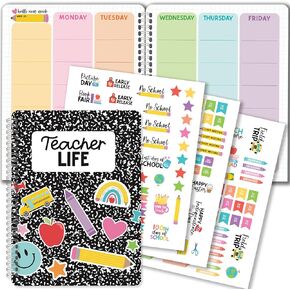 Colorful Undated Teacher Planner 2024-2025 - Homeschool Planner, Teacher Lesson Planner 2024-2025, Teacher Lesson Plan Book, Lesson Planner Book for Teacher, Teacher Planner Undated, Teacher Plan Book
