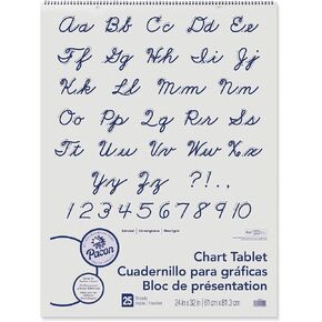 Pacon Chart Tablets, Unruled, 24 x 32, White, 25 Sheets