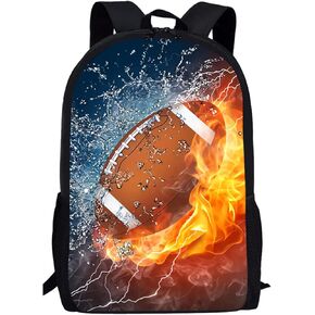 Boys Girls Backpack Knapsack Soccer Printed Travel Hunting Daypack