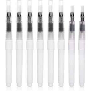 مرطب مانع التسرب على شكل قلم رصاص - مجموعة مكونة من 8 قطع، مغلف مانع تسرب الحروف ومرطبات الطوابع مع رأس فرشاة من النايلون الناعم ومرطب للبريد للاستخدام في المكتب أو الفصل الدراسي in Kuwait