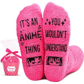 HAPPYPOP Funny Anime Gifts For Anime Lovers Women Teen Girls, Novelty Anime Socks Anime Stuff Anime Merch