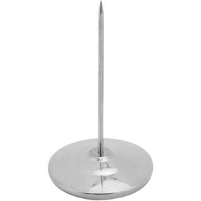 Straight Paper Memo Receipt Holder Spike Stick Rod Bill Fork Note Holder for Office Restaurant Silver