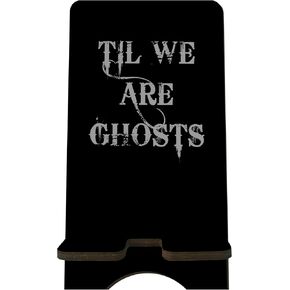 حامل هاتف خشبي قوطي - حتى نحن أشباح - حامل هاتف خلوي أسود، محطة تغيير للهواتف الذكية، الكتب الإلكترونية، الأجهزة اللوحية، منظم سطح المكتب، ديكورات المنزل والمكتب - A07 in Kuwait