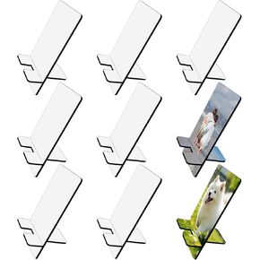 9 Pack Sublimation Cell Phone Stand Holder Blanks Bulk MDF Double Side Sublimation Desktop Phone Holders Heat Transfer Sublimation Blank Products for DIY Craft Phone Bracket