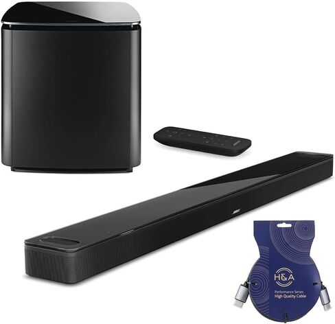 Bose Smart Ultra Dolby Atmos Soundbar Speaker, Black, Bundle Bass Module 700, Sound Bar for Home Audio Speaker TV Wireless, Bluetooth, WiFi, Alexa, Google and Voice Control in Saudi Arabia