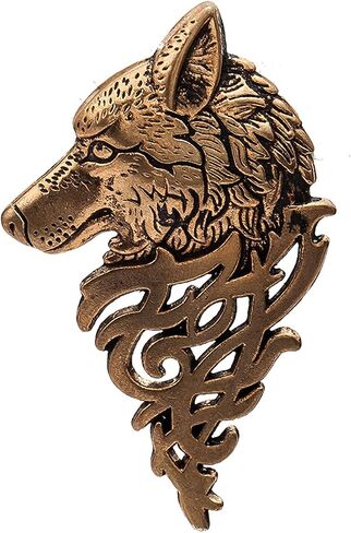 Retro Lion Animal Pin Brooch for Men Women Punk Buck Suit Tie Lapel Pin Cool Animal Bull Eagle Lion Wolf Head Collar Brooch Safety Pin Christmas Gifts in Kuwait