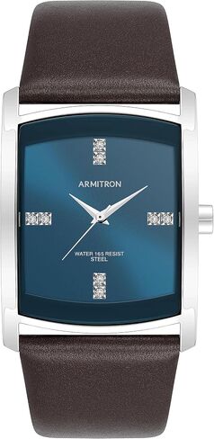 Armitron Men's Genuine Crystal Accented Leather Strap Watch in Kuwait