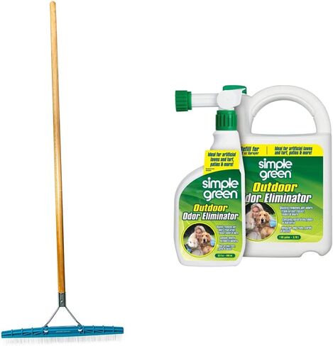 AB24 Carpet Rake, 18-Inch Head, 54-Inch Handle, Blue in Saudi Arabia