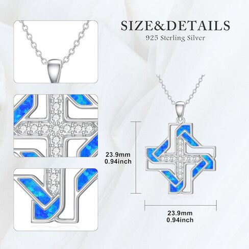 Peace Angel Cross Necklace for Women Sterling Silver Peace Sign Cross Pendant Necklace Heart Love Jewelry in Kuwait