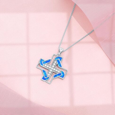 Peace Angel Cross Necklace for Women Sterling Silver Peace Sign Cross Pendant Necklace Heart Love Jewelry in Kuwait