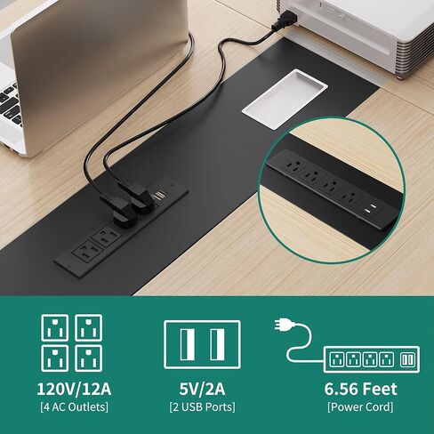 YITAHOME 6FT Conference Table with Power Outlets, 70.8 Inches Boat Shaped Meeting Table with Rectangle Grommet, Modern Seminar Table for Office Conference Room, Boardroom Desk, Light Wood Grain in Saudi Arabia