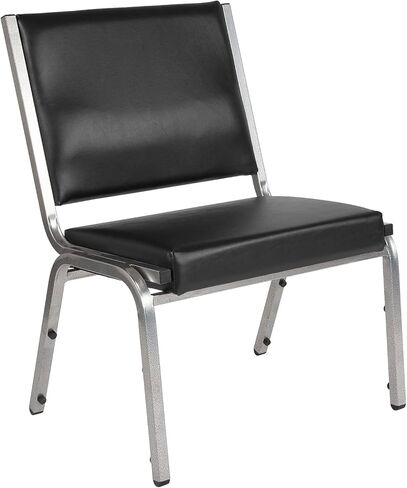 Flash Furniture HERCULES Series 1000 lb. كرسي استقبال طبي لعلاج السمنة من الفينيل الأسود المضاد للميكروبات in Saudi Arabia