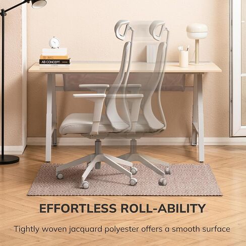 سجادة كرسي مكتب Anji Mountain لجميع الأسطح - مضادة للانزلاق، سهلة التدحرج، سجادة كرسي مكتب مكتبية ممتازة لحماية الأرضيات الصلبة، مصممة حصريًا للمكاتب المنزلية، الأقصر (40 × 54) in Kuwait