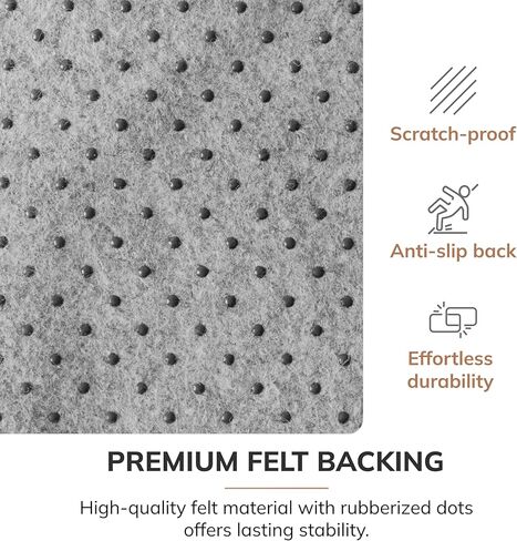 سجادة كرسي مكتب Anji Mountain لجميع الأسطح - مضادة للانزلاق، سهلة التدحرج، سجادة كرسي مكتب مكتبية ممتازة لحماية الأرضيات الصلبة، مصممة حصريًا للمكاتب المنزلية، الأقصر (40 × 54) in Kuwait