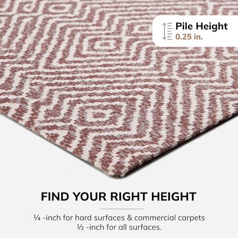 سجادة كرسي مكتب Anji Mountain لجميع الأسطح - مضادة للانزلاق، سهلة التدحرج، سجادة كرسي مكتب مكتبية ممتازة لحماية الأرضيات الصلبة، مصممة حصريًا للمكاتب المنزلية، الأقصر (40 × 54) in Kuwait