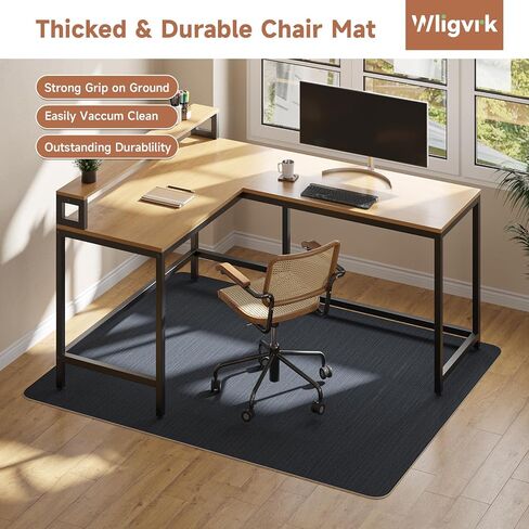 Office Chair Mat for Hardwood Floor & Low Pile Carpet Floor, Large 48"x60",Slip Resistant Heavy Duty Under Desk Chair Mat for Hardwood/Carpet Floor in Saudi Arabia