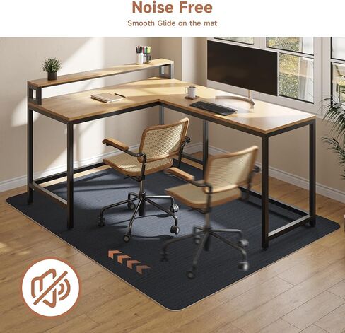 Office Chair Mat for Hardwood Floor & Low Pile Carpet Floor, Large 48"x60",Slip Resistant Heavy Duty Under Desk Chair Mat for Hardwood/Carpet Floor in Saudi Arabia