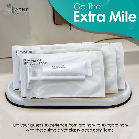 Shave Kit (Clear Frosted Sachet) - Hotel Amenities - Includes Twin Blade Razor and Moisturizing Shave Cream in Kuwait