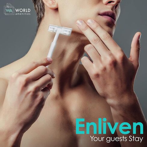 Shave Kit (Clear Frosted Sachet) - Hotel Amenities - Includes Twin Blade Razor and Moisturizing Shave Cream in Kuwait