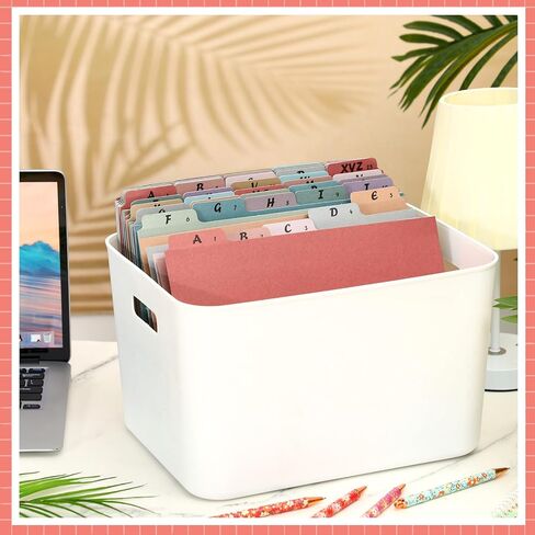 75 Pcs A-Z Alphabet Top Tab File Guides Set, Heavyweight Letter Size File Dividers 1/5 Cut Tab File Cabinet Dividers Desk Organizer for Work School Office Home (Vintage Color) in Saudi Arabia