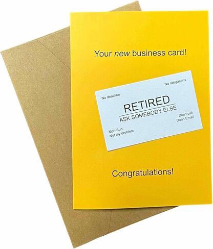Funny Retirement Card for Woman & Man, Best Gifts for Retirement (New Business Card) in Saudi Arabia