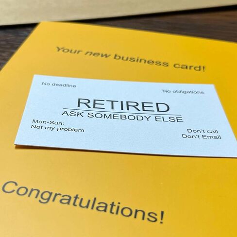 Funny Retirement Card for Woman & Man, Best Gifts for Retirement (New Business Card) in Saudi Arabia