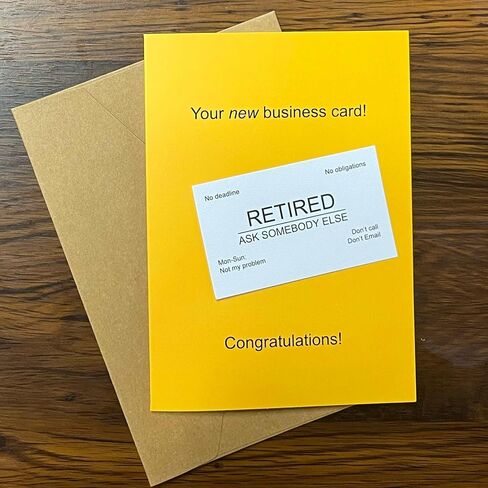 Funny Retirement Card for Woman & Man, Best Gifts for Retirement (New Business Card) in Saudi Arabia