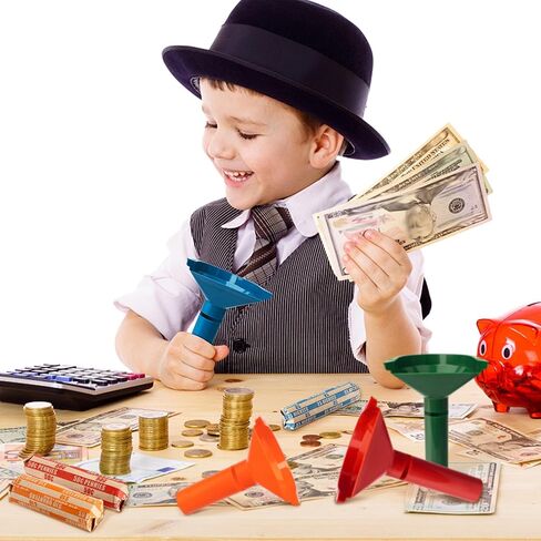 أنابيب فرز العملات المعدنية 4 ألوان، أنابيب عدادات العملات المشفرة للأرباع والدايمات والنيكل والبنسات، مع أغلفة عملات معدنية متنوعة in Kuwait