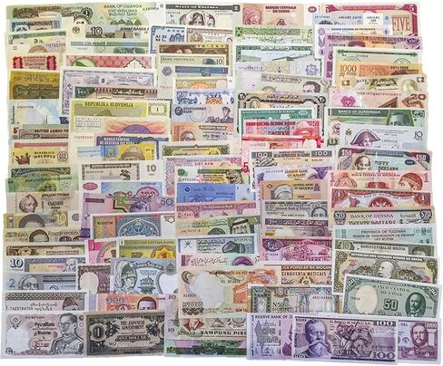 100 ورقة نقدية عالمية، نقود ورقية مختلفة، UNC وAU، أوراق نقدية أجنبية، مجموعة العملات القديمة in Kuwait