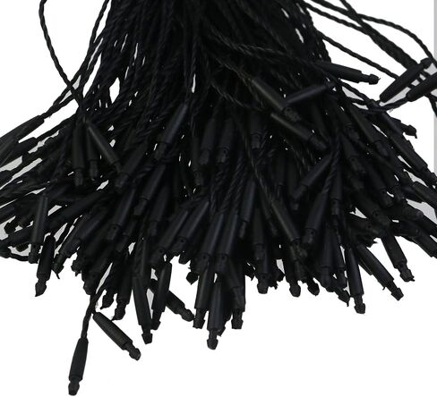 1000 Pcs 7.8" Nylon Hang Tag String Plastic Snap Lock Loop Fastener Hook Ties for Price Tags, Luggage Label(Black) in Saudi Arabia