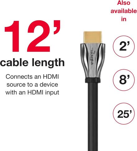 كابل HDMI عالي السرعة 8K معتمد من روكيت فيش (12) in Kuwait