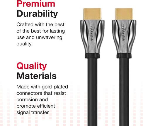 كابل HDMI عالي السرعة 8K معتمد من روكيت فيش (12) in Kuwait