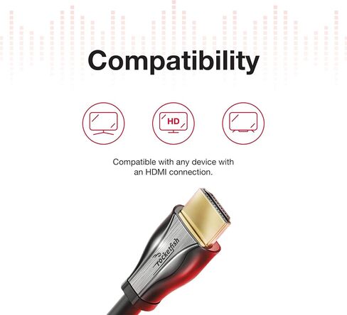 كابل HDMI عالي السرعة 8K معتمد من روكيت فيش (12) in Kuwait