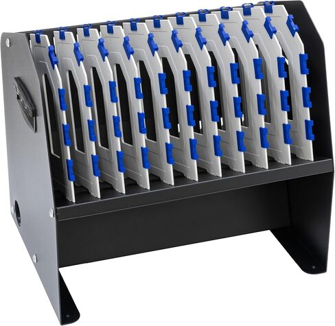 Pearington 16 Device Portable Table Top Charging and Storage Cabinet for iPads, Chromebooks and Laptop Computers, Up to 17-inch Screen Size, Bonus Shelf, Side Handles, Locking Front Door, Cable Clips in Saudi Arabia