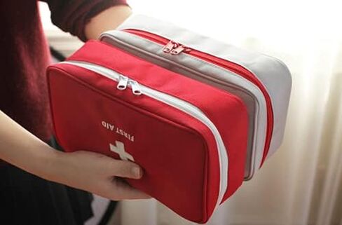 1PCS Travel Portable Medical Bag, Emergency Bag, First-aid Supplies Storage Bag And Sorting Bag (off-white) in Saudi Arabia