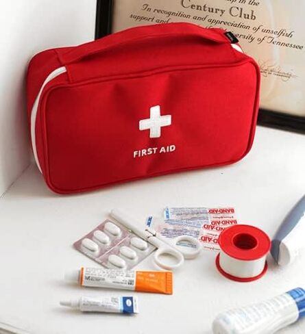 1PCS Travel Portable Medical Bag, Emergency Bag, First-aid Supplies Storage Bag And Sorting Bag (off-white) in Saudi Arabia
