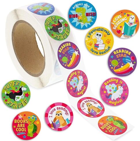 Juvale Motivational Reading Reward Stickers for Teachers, Sticker Roll (1000 Pieces) in Saudi Arabia