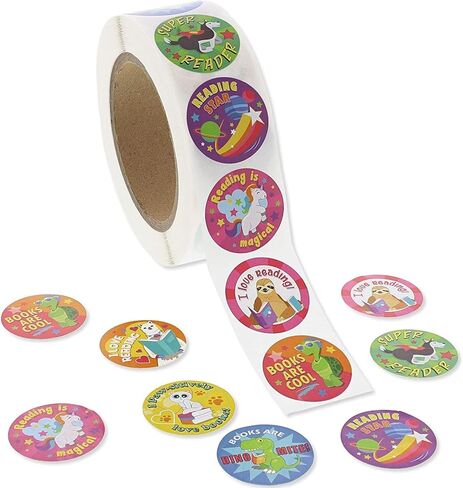 Juvale Motivational Reading Reward Stickers for Teachers, Sticker Roll (1000 Pieces) in Saudi Arabia