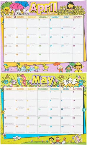 Really Good Stuff Classroom Calendar 2024-2025, Primary Colors in Saudi Arabia