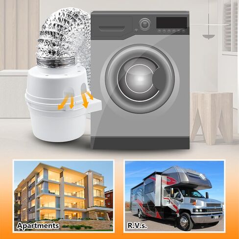 Cenipar TDIDVKZW Dryer Vent Kit 4 Inch Indoor with 5 Feet Ducting Hose in Kuwait