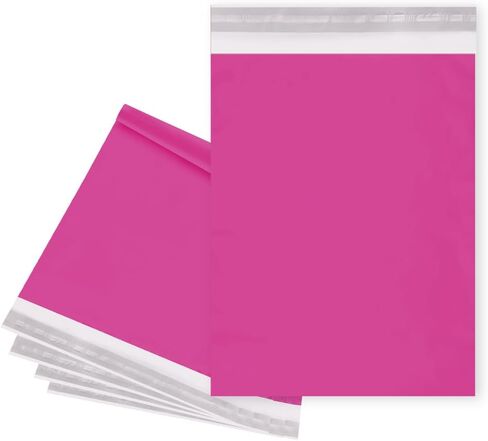 Pink Poly Mailers 14.5X19 100 Pack, Strong Adhesive Shipping Envelopes for Clothing/Shirt, Poly Bags for Small Businesses, Waterproof Mailing for Shipping, Packages Bags in Saudi Arabia