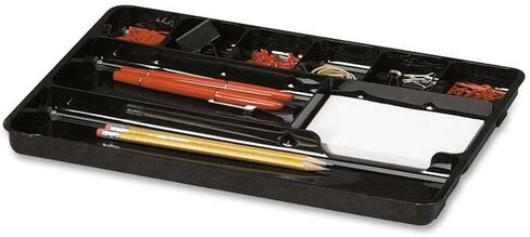 Rubbermaid Regeneration 9-Section Drawer Organizer, Plastic, 14 x 9.125 x 1.125 Inches, Black (45706) in Saudi Arabia