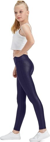 HARTPOR Faux Leather Leggings for Girls - High Waisted Stretch Pleather Leggings Teens Leather Pants in Kuwait