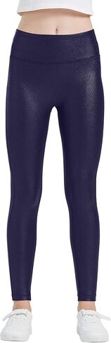 HARTPOR Faux Leather Leggings for Girls - High Waisted Stretch Pleather Leggings Teens Leather Pants in Kuwait