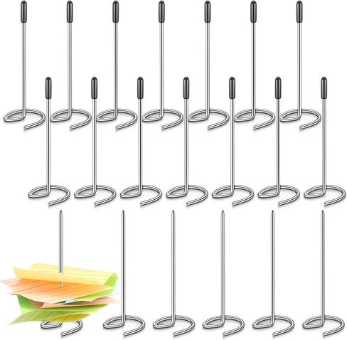 20 Sets Bill Fork Receipt Holder Spike Stainless Steel Ticket Stabber Organizer with Rubber Cover Check Spindle Rod Paper Holder Spike for Restaurant Desk Note Memo Holder for Office Kitchen in Saudi Arabia
