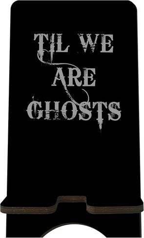 حامل هاتف خشبي قوطي - حتى نحن أشباح - حامل هاتف خلوي أسود، محطة تغيير للهواتف الذكية، الكتب الإلكترونية، الأجهزة اللوحية، منظم سطح المكتب، ديكورات المنزل والمكتب - A07 in Kuwait