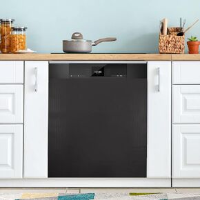 Bisque Colors Dishwasher Cover Magnetic Dishwasher Sticker Yellow Dish Washer Panel Decal for Home Kitchen Decorative Fridge Wash Machine Magnet
