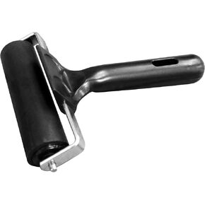 KXKZREN Rubber Roller for Flooring Installation 4 inch Rubber Brayer Glue Roller for Boat Flooring Install Printmaking Painting Stamping Wallpaper Gluing Application