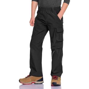 CQR Kids Youth Hiking Cargo Pants, Outdoor Camping Pants, UPF 50+ Quick Dry Regular Pants